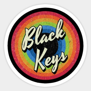 Vintage Style circle - the black keys Sticker